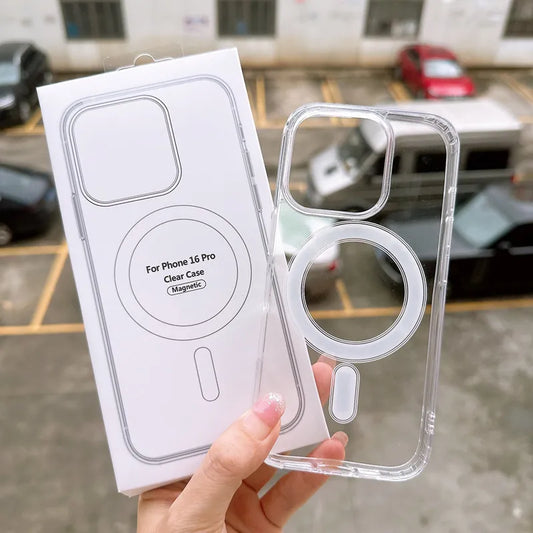 LifeGear Clear Magnetic MagSafe iPhone Case - Shockproof Cover